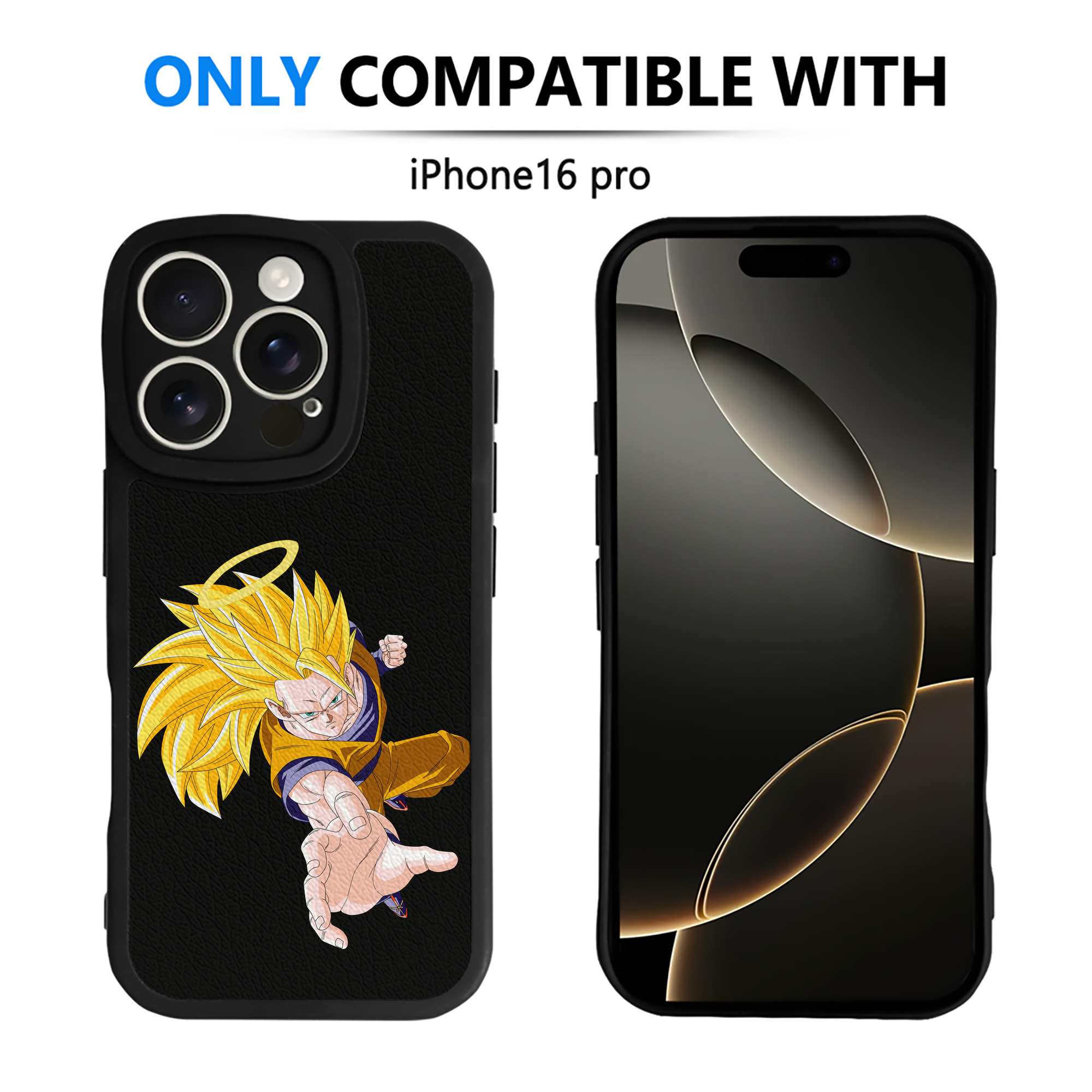 （画像用） ドラゴンボール 孫悟空（そん ごくう）Son Goku カカロット DRAGON BALL Kakarotto 【iPhone 16シリーズ対応】シリコンスマホケース（レザー調） 材質：シリコン